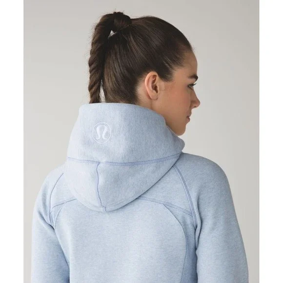 Sold Lululemon Scuba Hoodie Women’s Size 6 In Heathered Lullaby/baby Blue - Picture 4 of 13